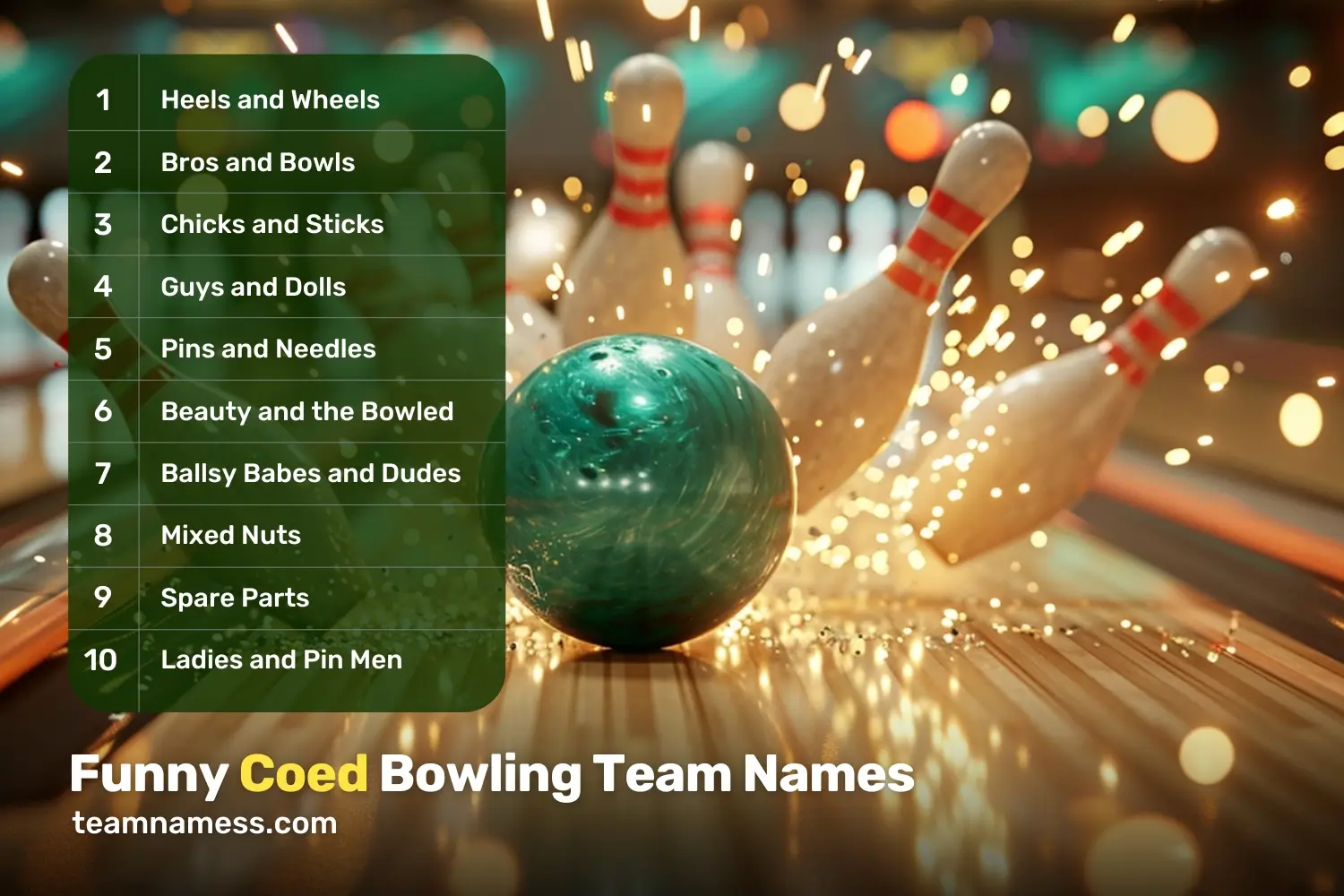 Funny Coed Bowling Team Names