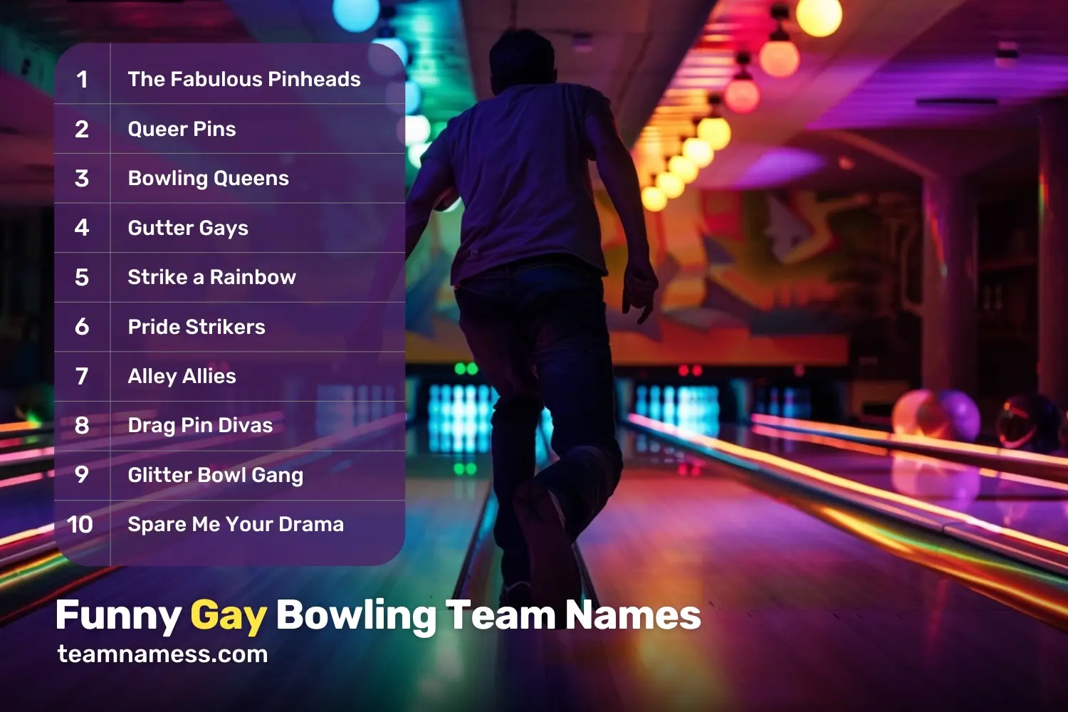 Funny Gay Bowling Team Names