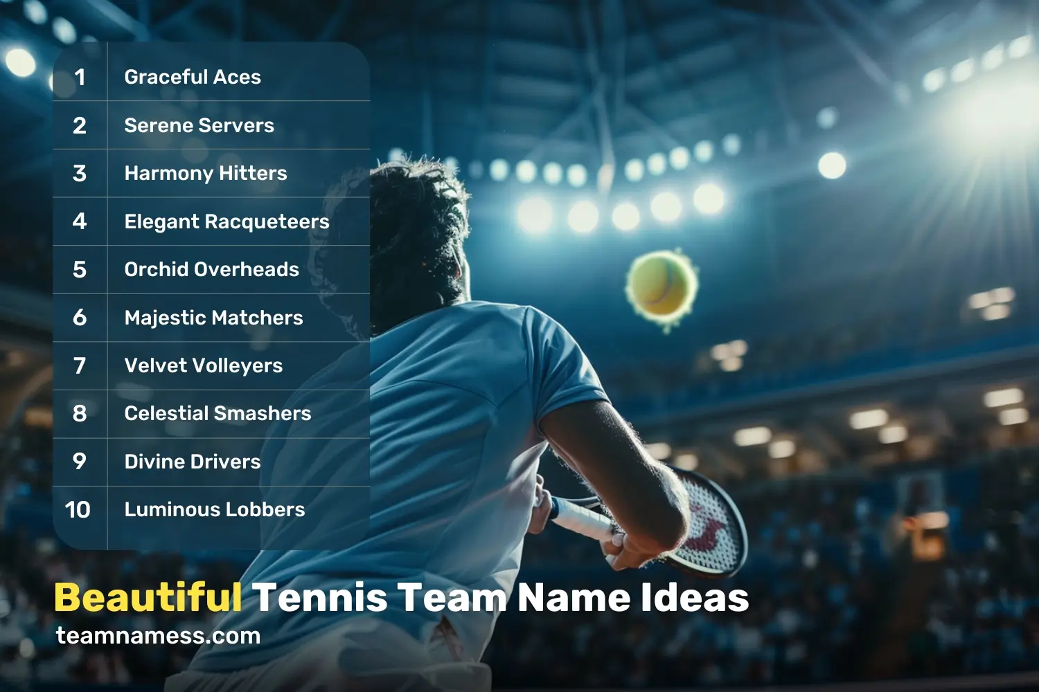 Beautiful Tennis Team Name Ideas