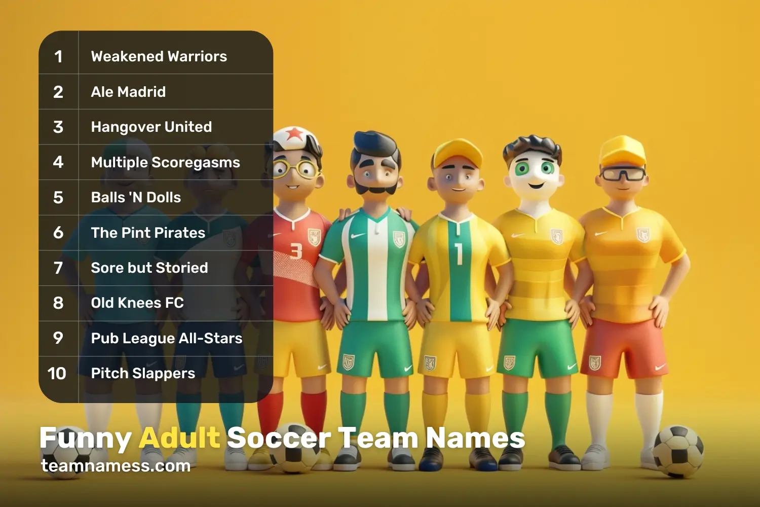 Funny Adult Soccer Team Names