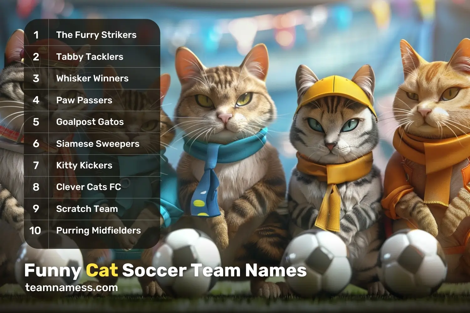 Funny Cat Soccer Team Names