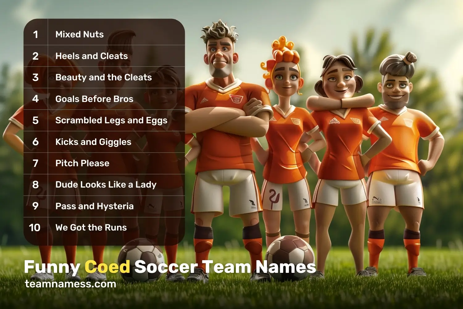 Funny Coed Soccer Team Names