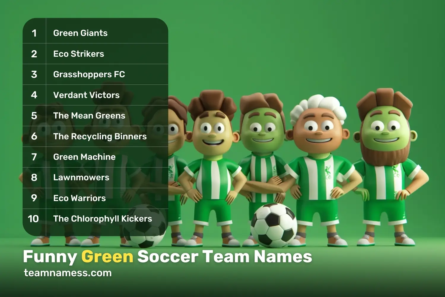 Funny Green Soccer Team Names