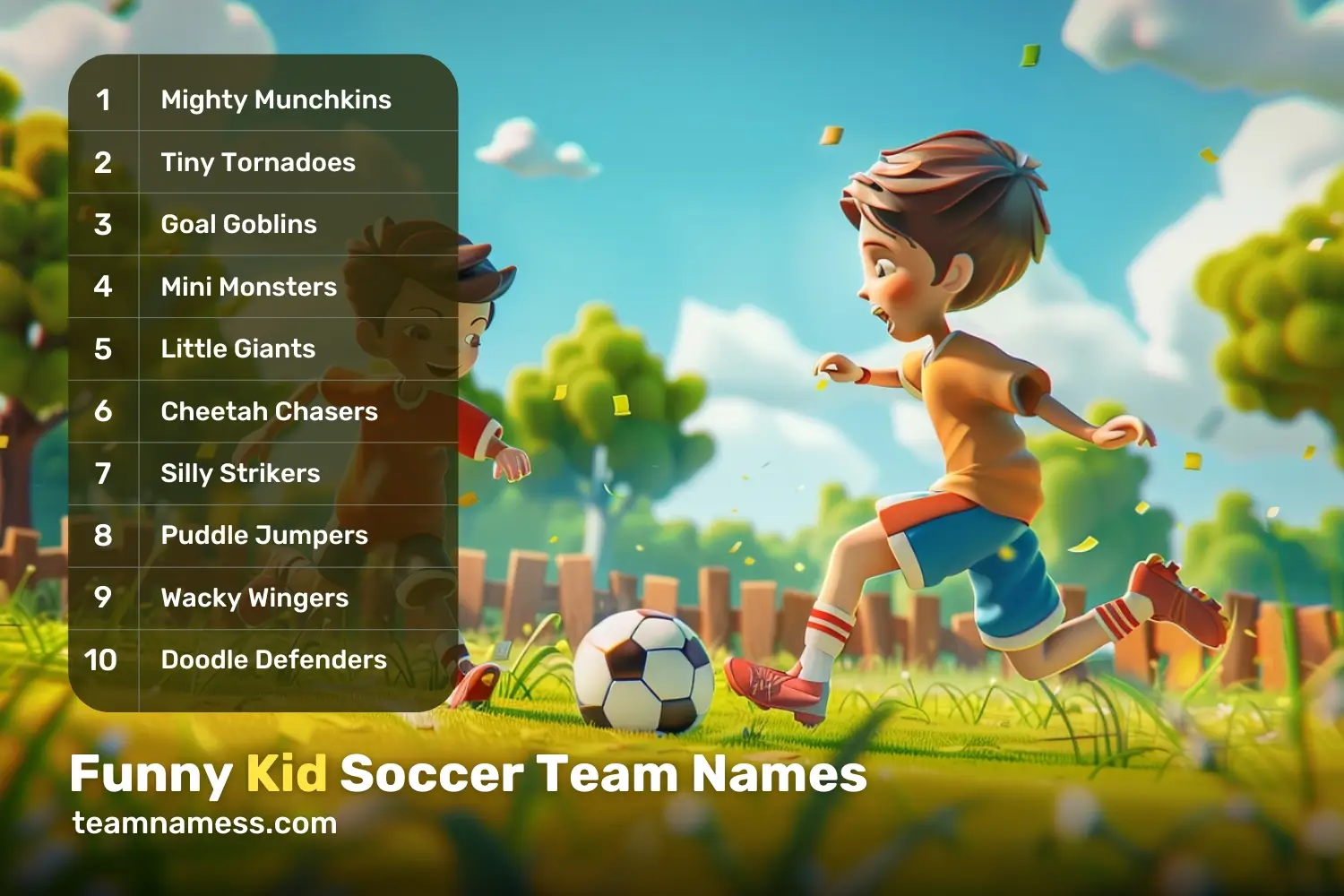 Funny Kid Soccer Team Names