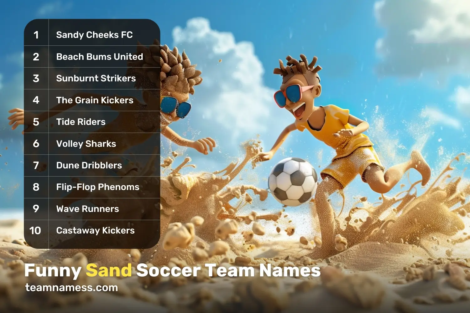 Funny Sand Soccer Team Names