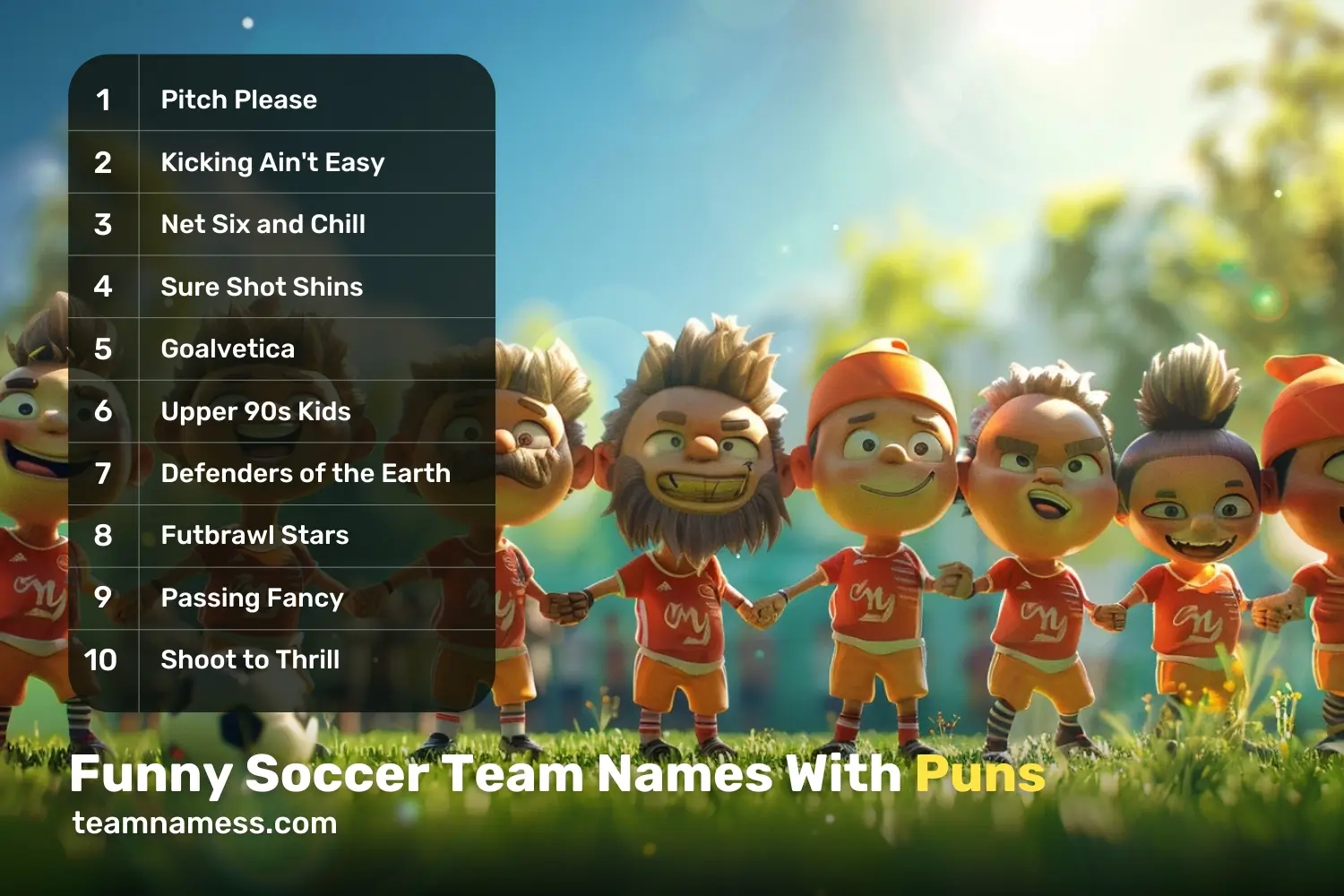 Funny Soccer Team Names With Puns