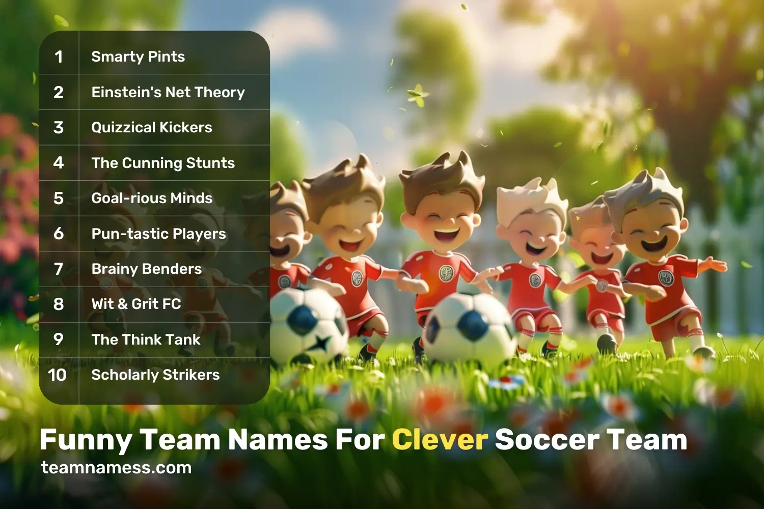 Funny Team Names For Clever Soccer Team