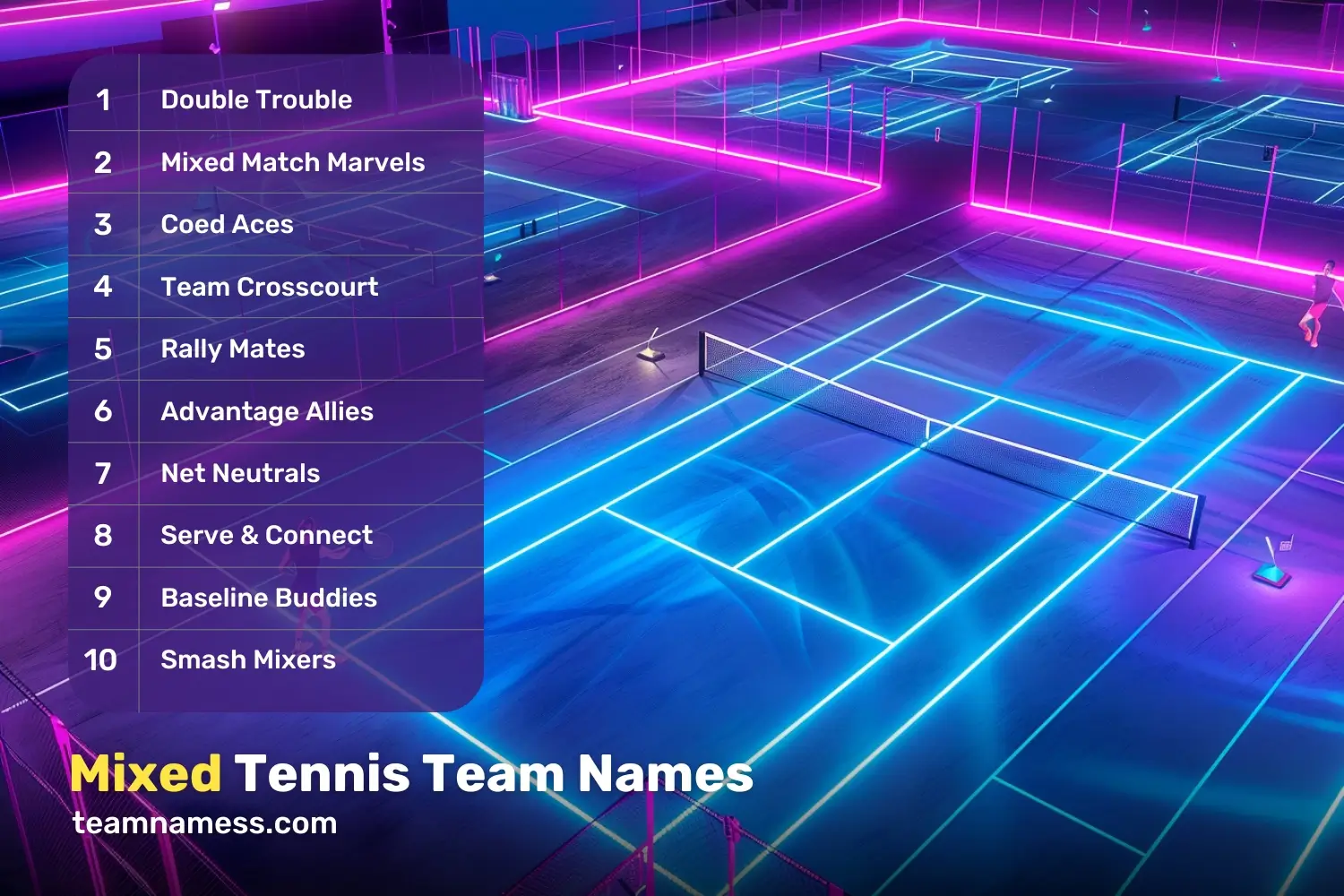 Mixed Tennis Team Names