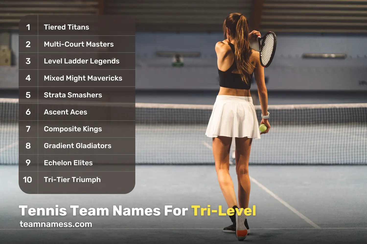 Tennis Team Names For Tri-Level