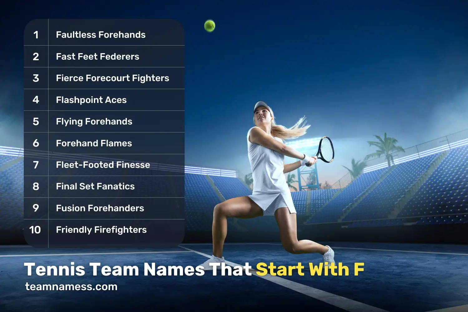 Tennis Team Names That Start With F