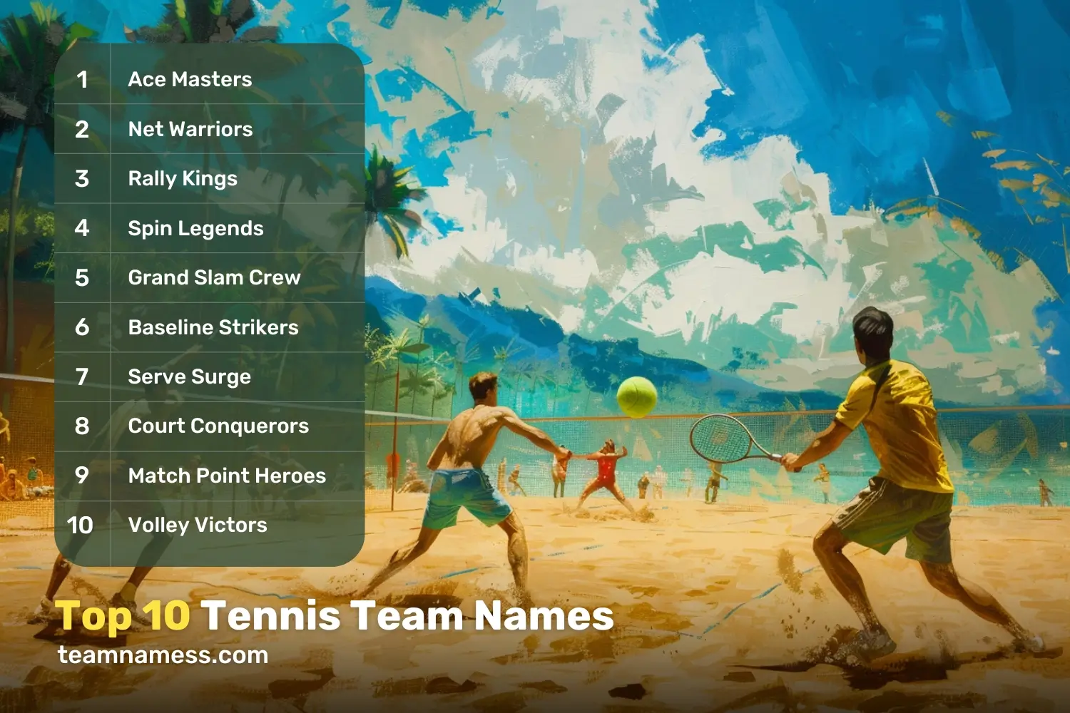 Top 10 Tennis Team Names