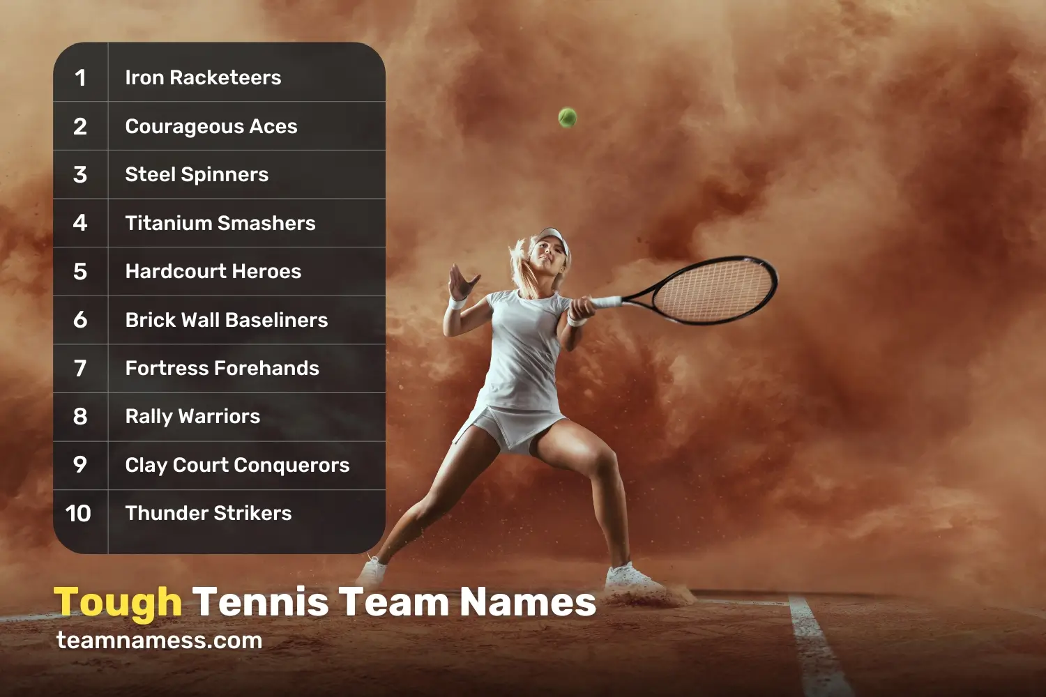 Tough Tennis Team Names