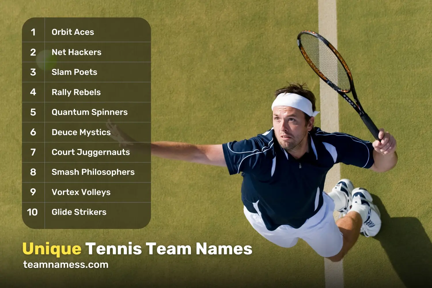 Unique Tennis Team Names