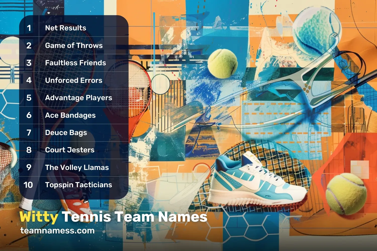 Witty Tennis Team Names